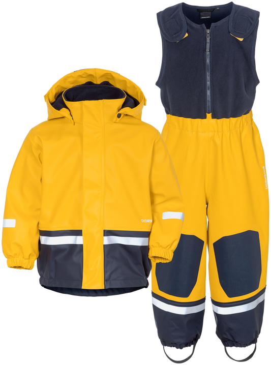 Didriksons Boardman Kids Set – Oat Yellow (321), front view