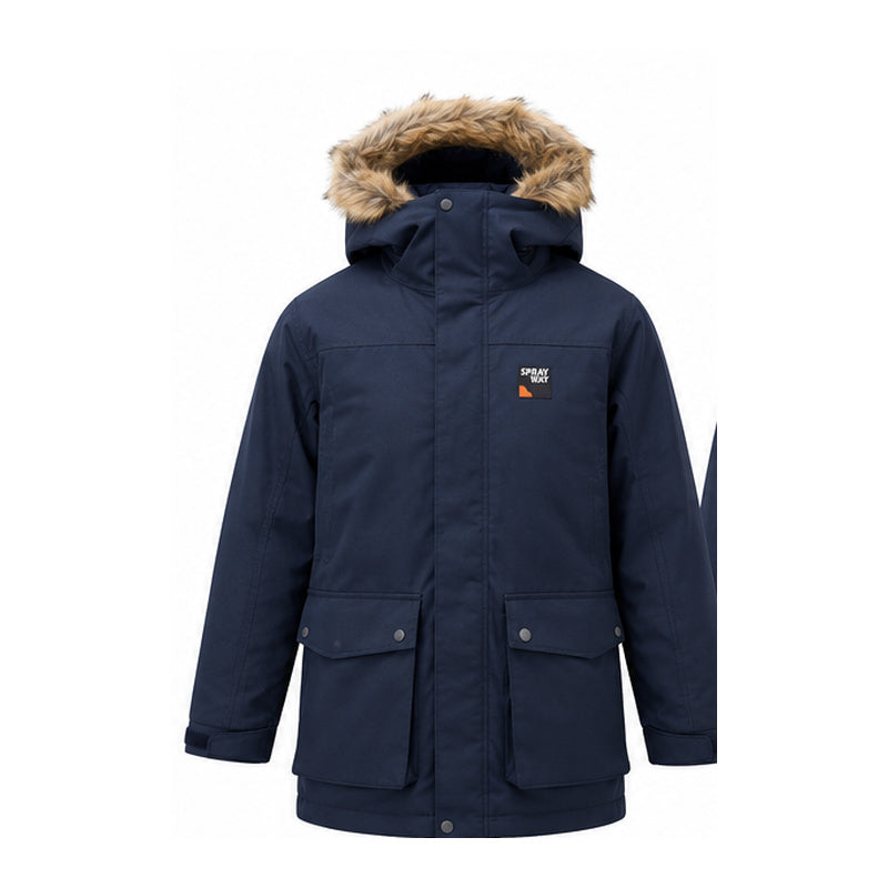 Sprayway Sebastian Boys Parka — Blazer (navy), AI-assisted front-view illustration