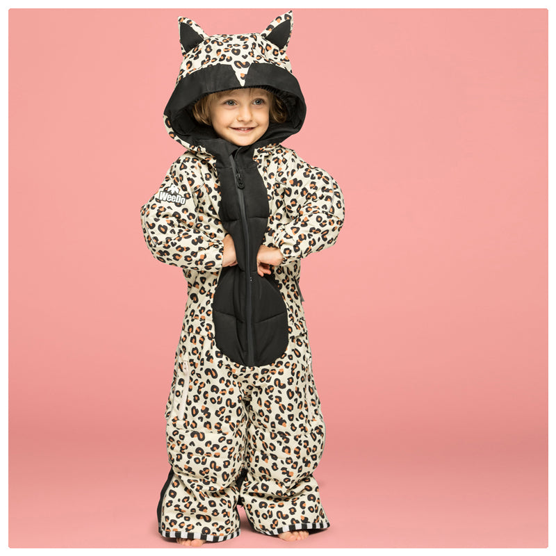 WeeDo Kids Snowsuit and Mittens - Leopard