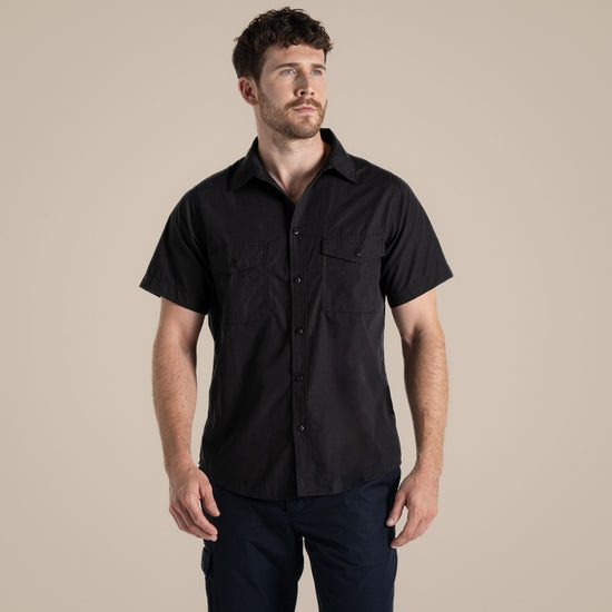 Men's Expert Kiwi Short Sleeved Shirt — Black