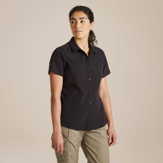 Women's Expert Kiwi Short Sleeved Shirt — Black