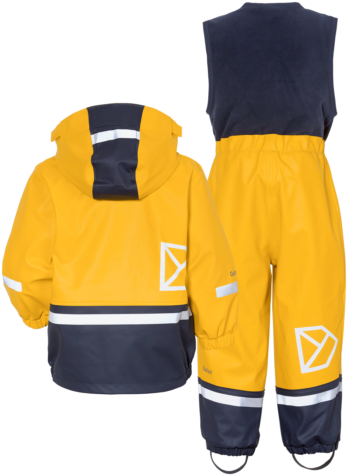 Didriksons Boardman Kids Set – Oat Yellow (321), back view