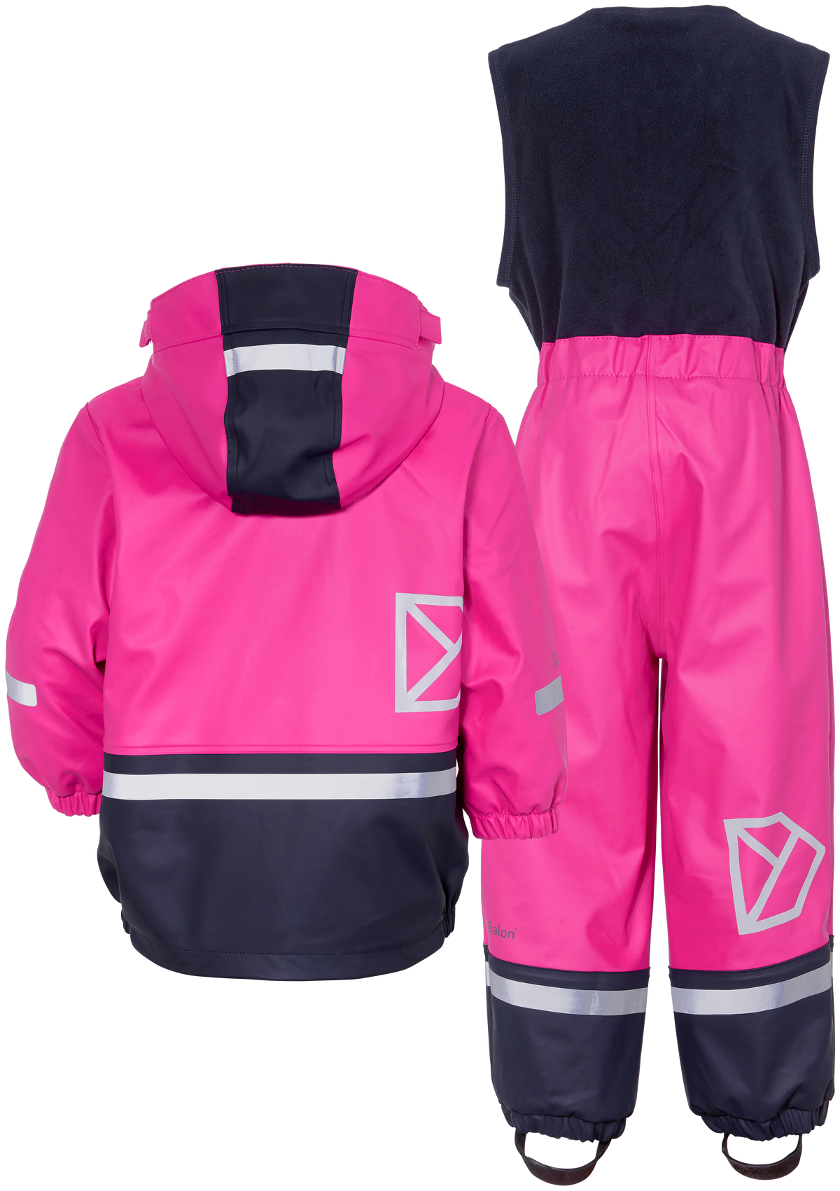 Didriksons Boardman Kids Set – Plastic Pink (322), back view